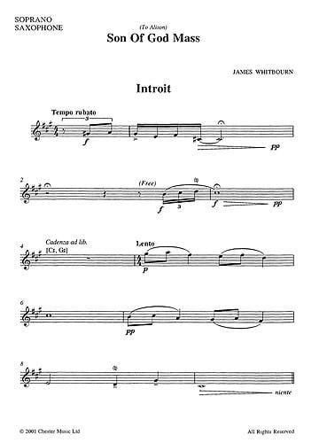 Son Of God Mass (Soprano Saxophone Part)