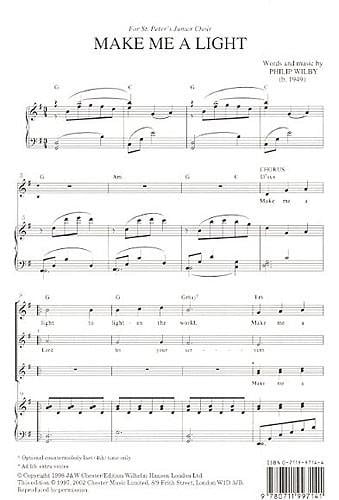 Make Me A Light (Unison Voices)