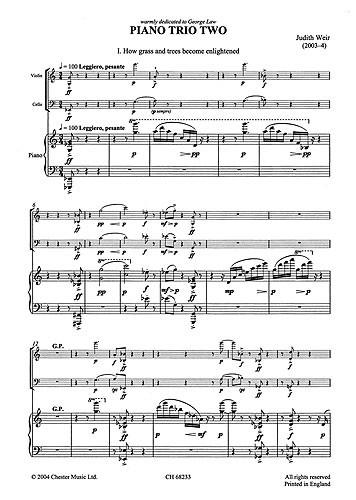 Piano Trio Two (Piano Score)