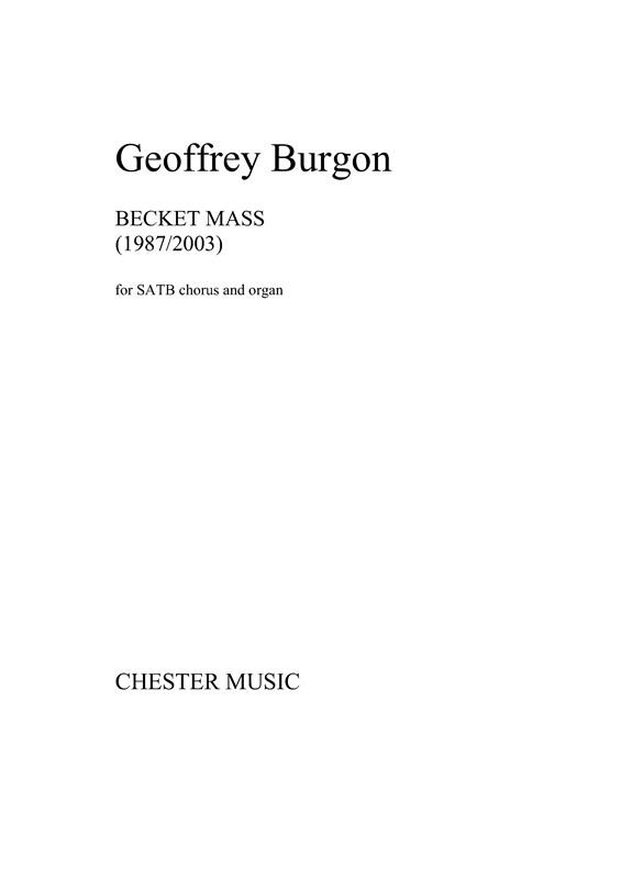 Becket Mass (SATB/Organ)