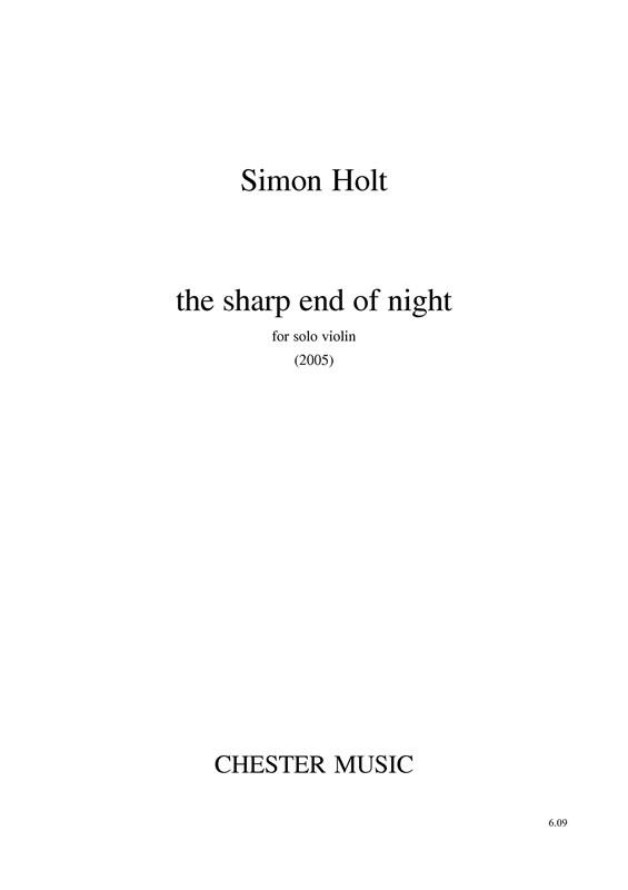 The Sharp End Of Night (Violin)