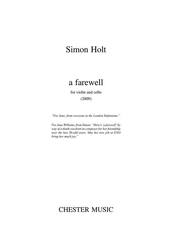 A Farewell
