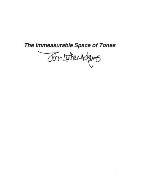 The Immeasurable Space Of Tones