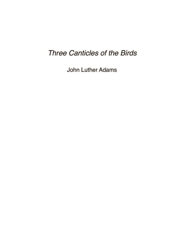 Three Canticles Of The Birds