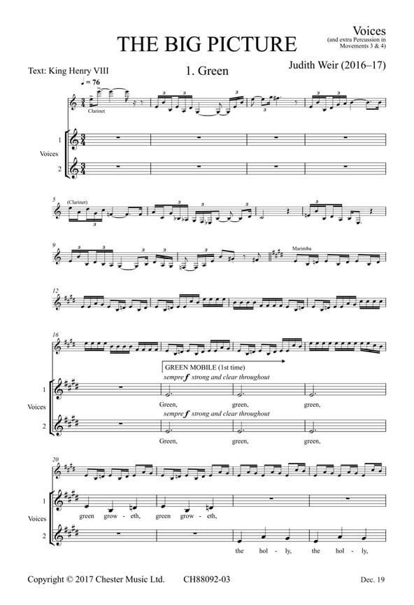 The Big Picture (Voices/Extra Percussion Parts)