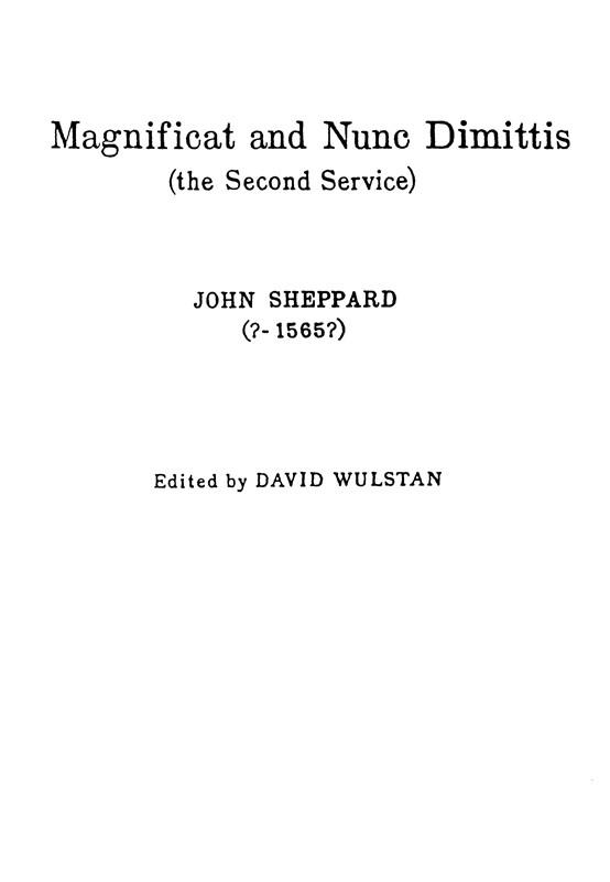 Magnificat And Nunc Dimittis (2nd Service)