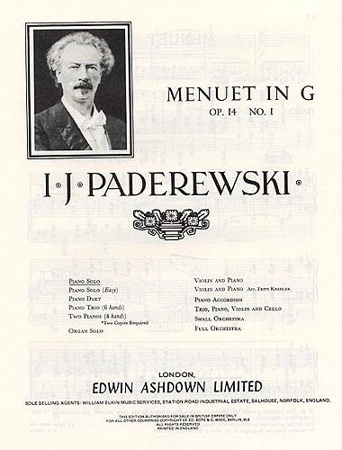 Menuet In G Op. 14 No. 1