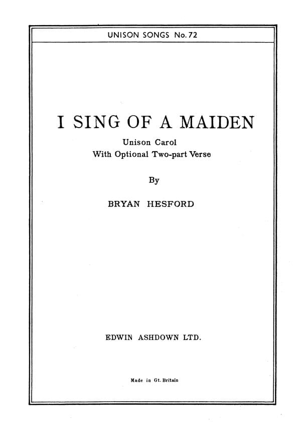 I Sing Of A Maiden