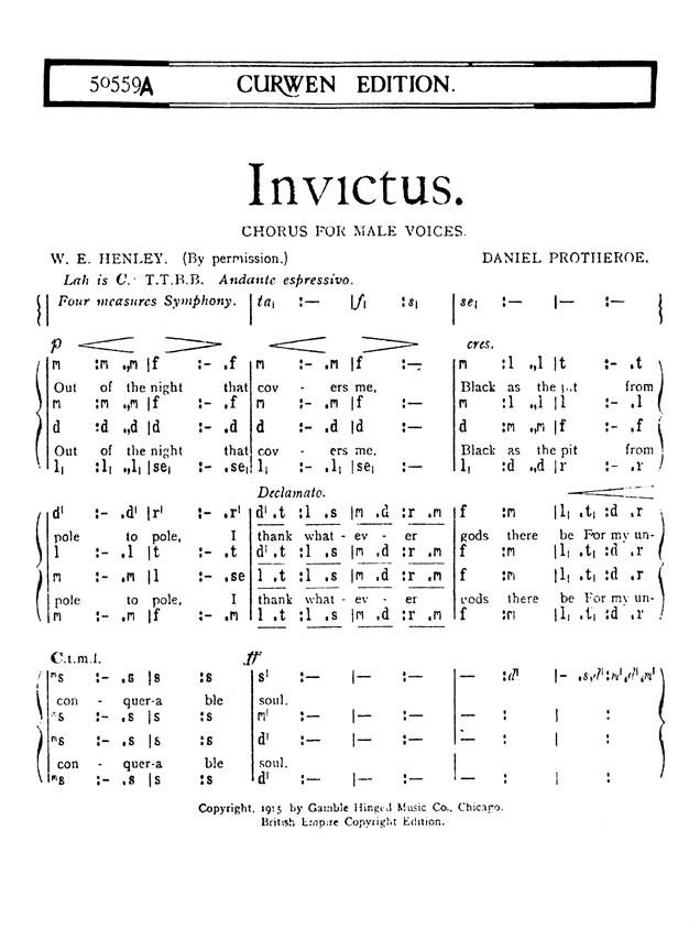 Protheroe, D Invictus