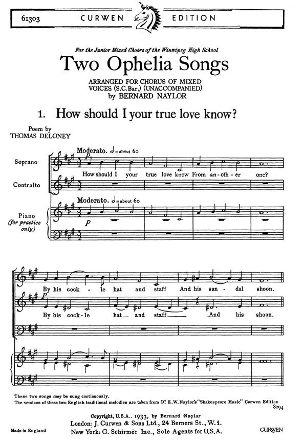 Two Ophelia Songs