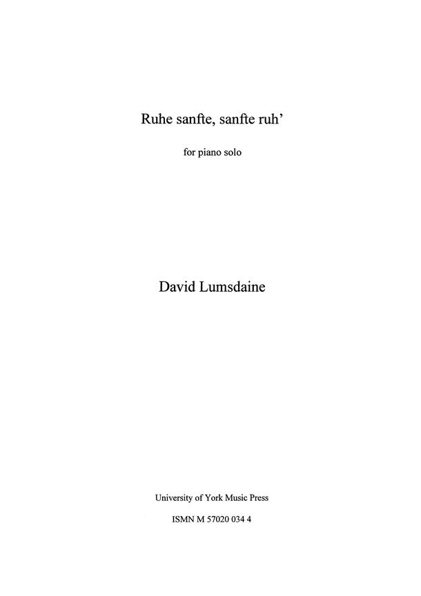 Ruhe Sanfte, Sanfte Ruh'