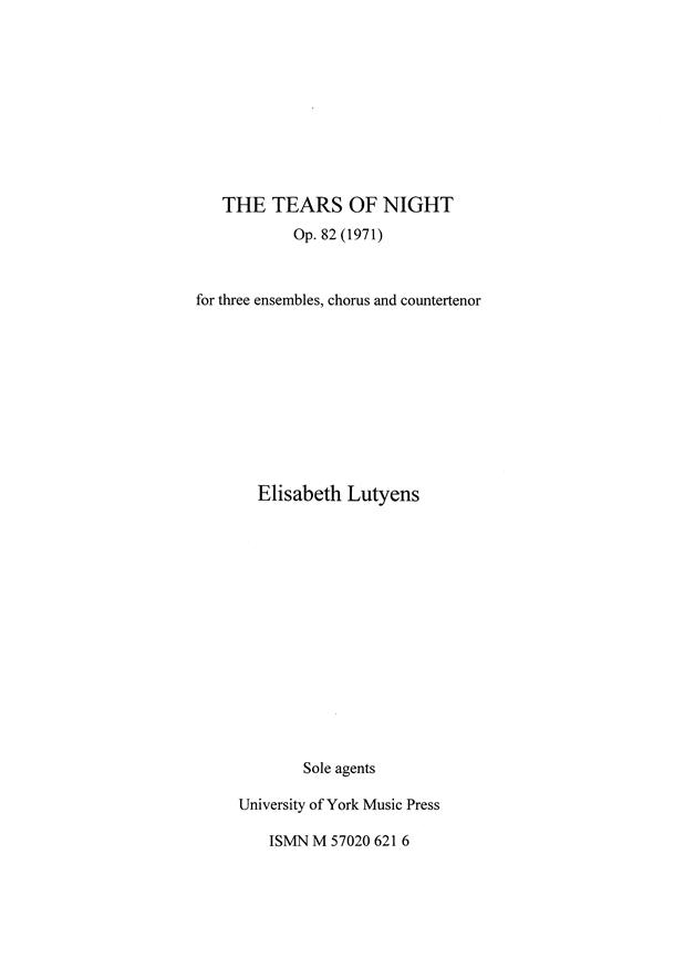 The Tears of Night Op.82