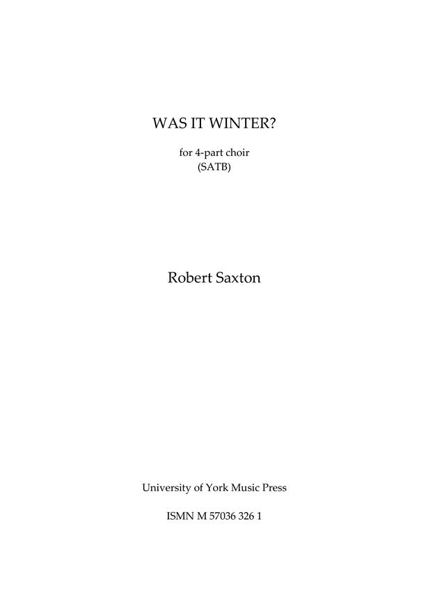 Was It Winter?