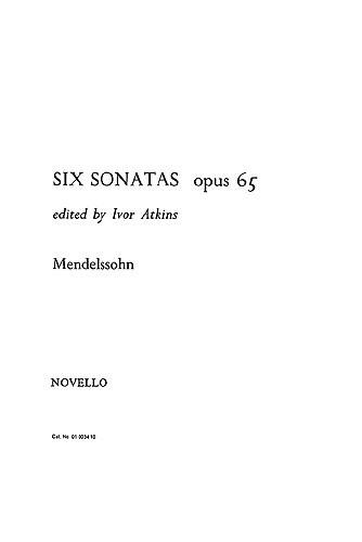 Six Sonatas For Organ Op.65 (Atkins)