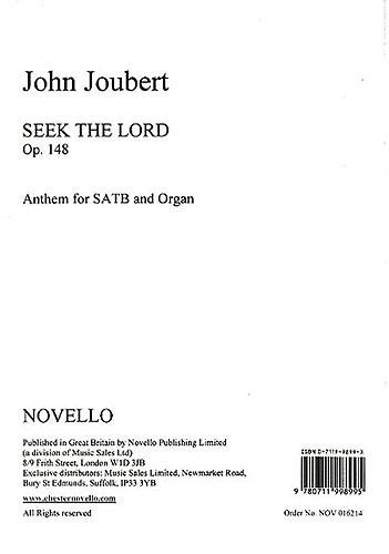 Seek The Lord Op.148