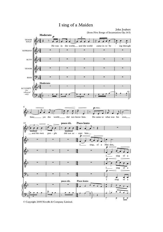 I Sing Of A Maiden (Five Songs Of Incarnation)