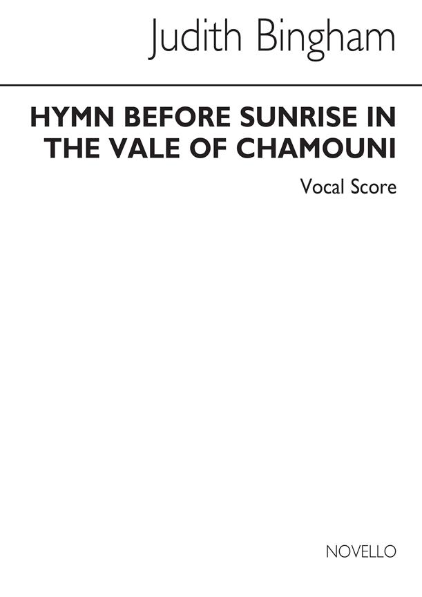 Hymn Before Sunrise In The Vale Of Chamouni