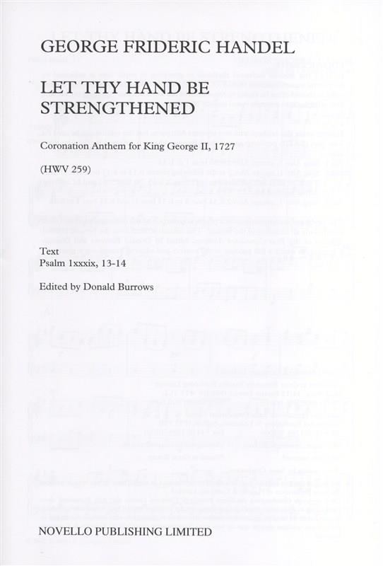 Let thy hand be strenghtened (KA)