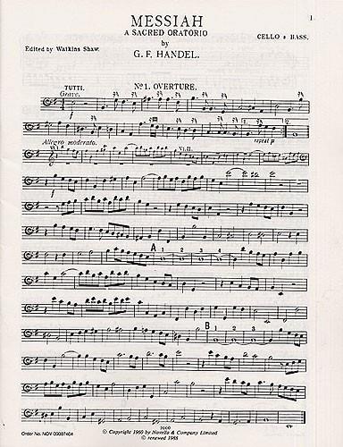 Messiah (Cello/Bass Part)