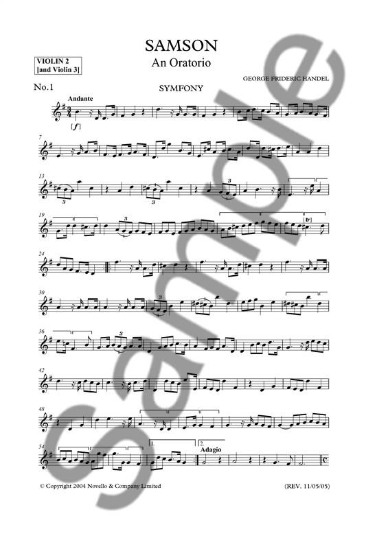 Samson (Violin 2 Part)