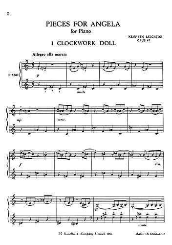 Pieces For Angela Op.47 for P.