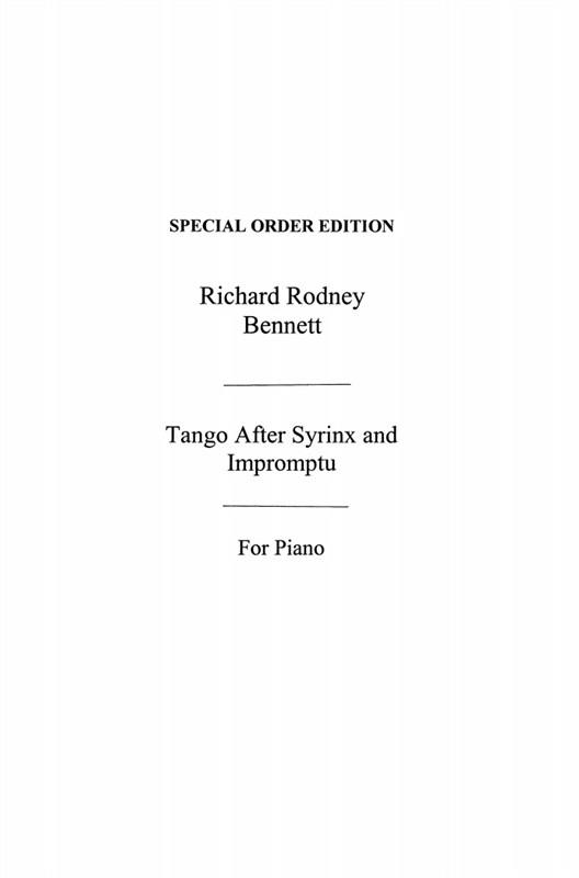 Tango After Syrinx And Impromptu For Piano