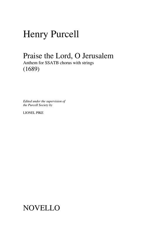 Society Volume 17 - Praise The Lord, O Jerusalem