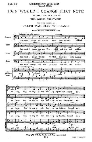 Fain Would I Change That Note