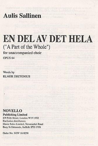 En Del Av Det Hela (A Part Of The Whole) Op.64