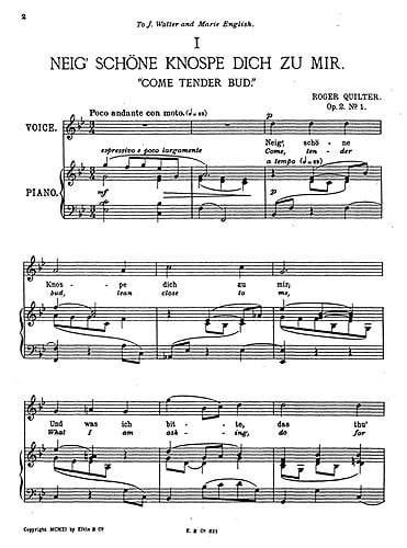 Four Songs Of Mirza Schaffy (Medium/High Voice)