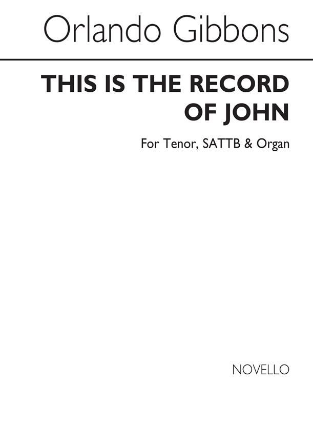 This Is The Record Of John T/Sattb/Org