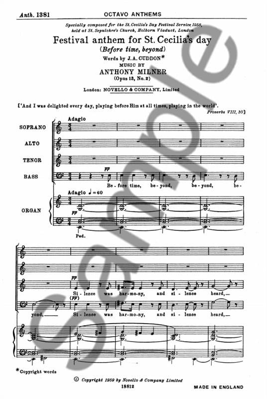 Festival Anthem St Cecilia