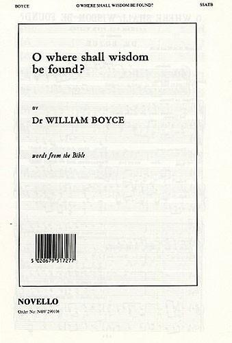 O Where Shall Wisdom Be Found?