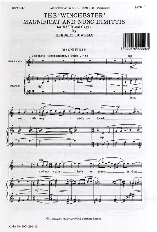 Magnificat And Nunc Dimittis (Winchester)
