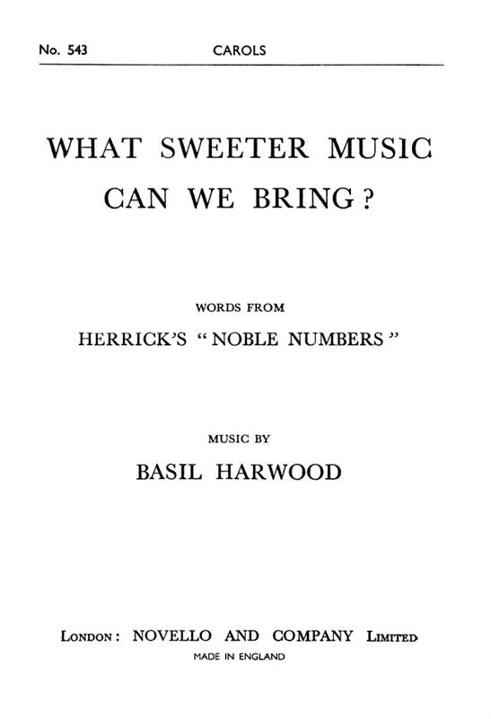 What Sweeter Music Can We Bring?