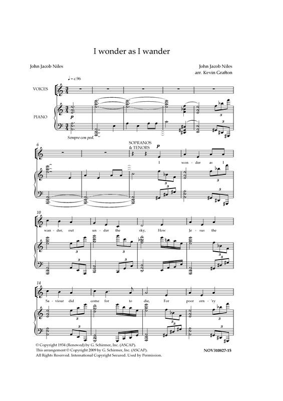 I Wonder As I Wander (arranged by Kevin Grafton)