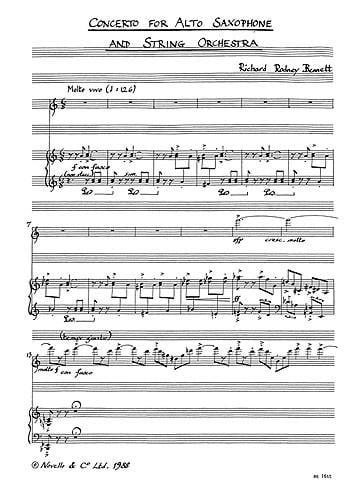 Saxophone Concerto For Alto Sax And Piano