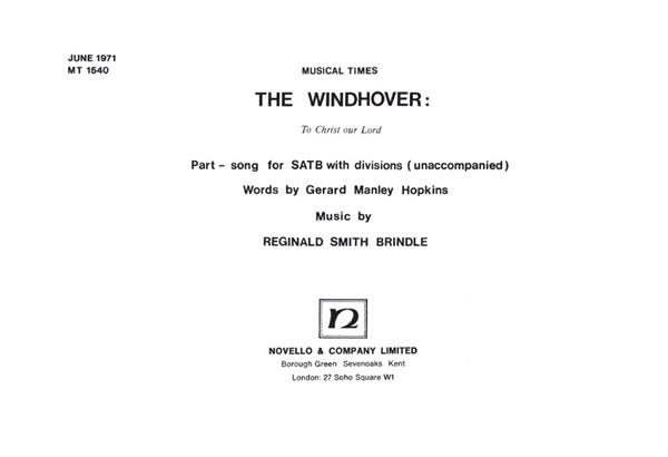 The Windhover - To Christ Our Lord