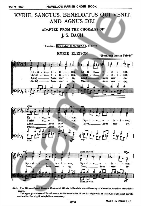 Kyrie Sanctus Benedictus Qui Venit And Agnus Dei