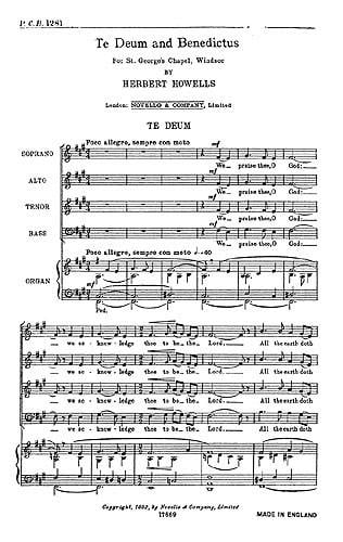 Te Deum And Benedictus (Windsor)
