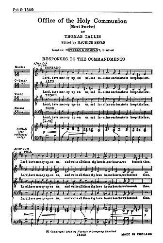 Tallis Office Of The Holy Communion SATB