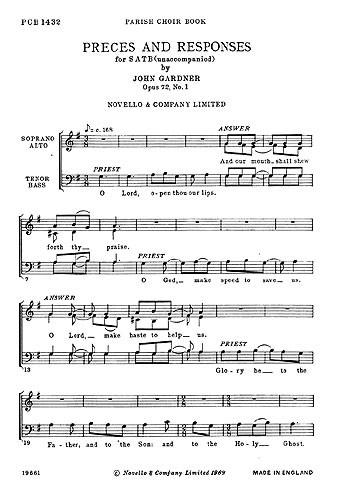 Preces And Responses Satb Unaccompanied