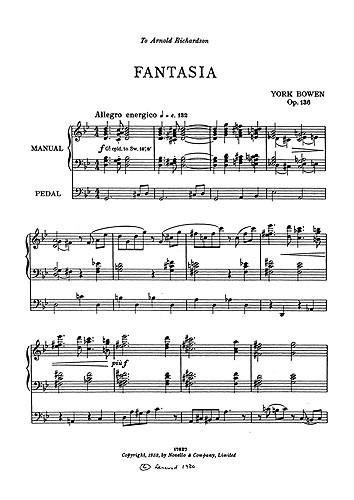 Fantasia Op 136 for Organ