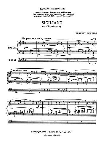 Siciliano For A High Ceremony