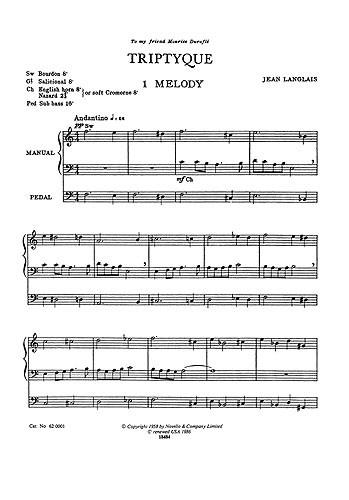 Triptyque for Organ