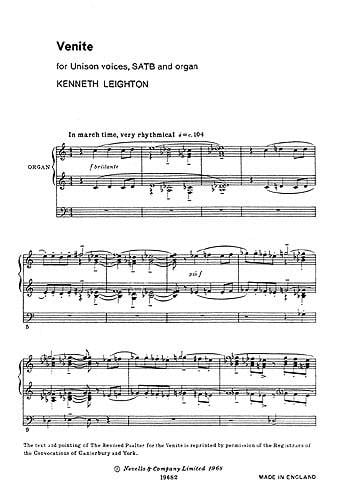 Venite Satb/Organ (Ncm 5)