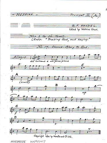 Messiah (Watkins Shaw)- 2nd Trumpet In A