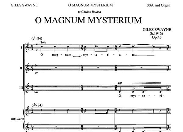 O Magnum Mysterium (SSA/Organ)