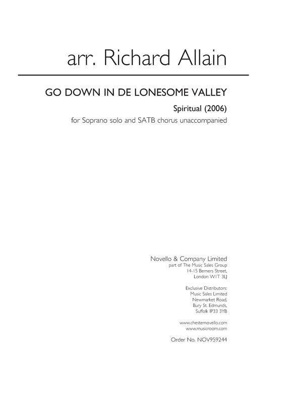 Go Down In De Lonesome Valley