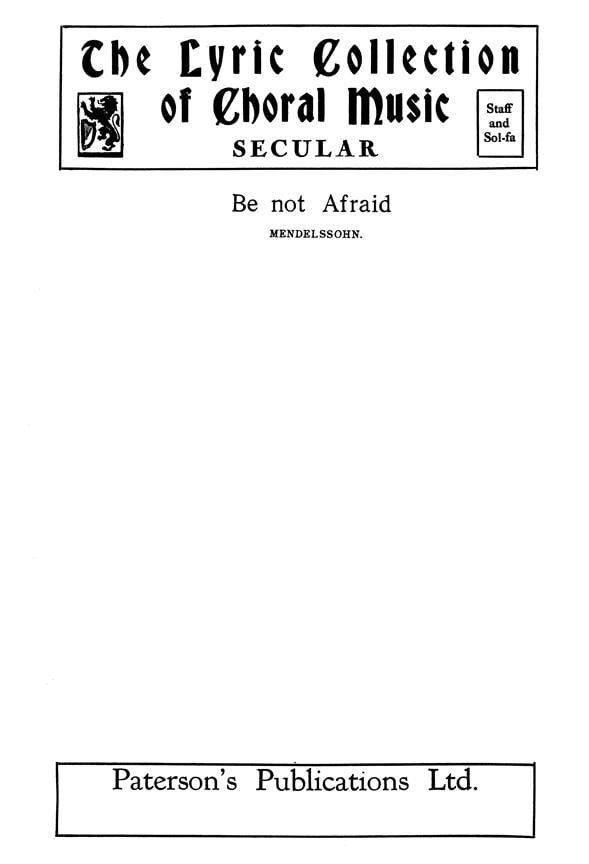 Be Not Afraid